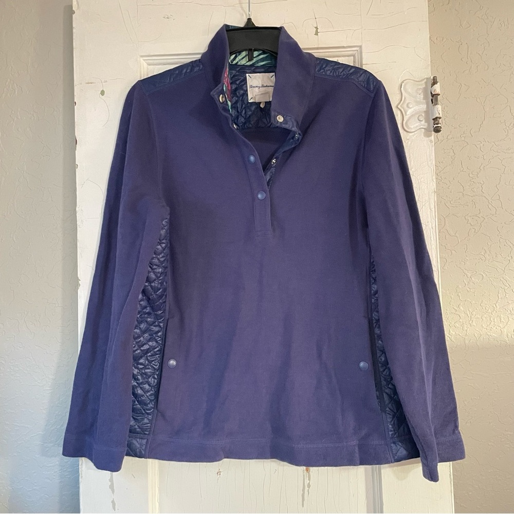 Tommy Bahama Purple Quilted Pullover